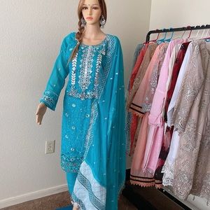 New 3pc Pakistani dresses Shalwar Kameez Indian